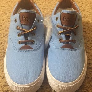 Ralph Lauren blue polo tennis shoes